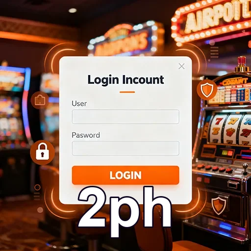 User logging into 2ph for mobile casino access